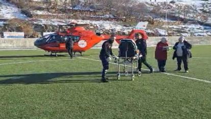 Helikopter ambulansı Pütürge'ye 86 yaşındaki hasta için gitti
