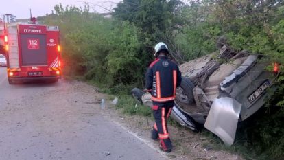 Malatya'da otomobil takla atarak ters döndü, 1 yaralı