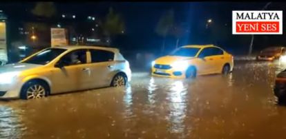 Malatya'da sağanak yağmur etkili oldu