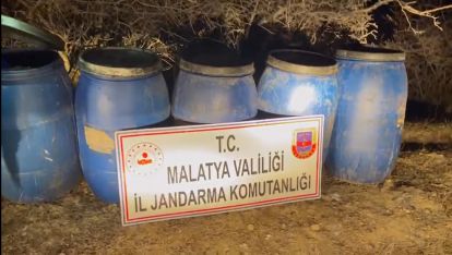 Malatya'da 2 ton sahte alkol ele geçirildi