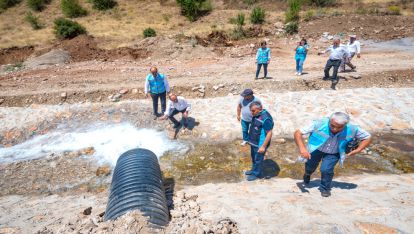 MASKİ Erkenek'te iyileştirme yaptı, artan su tarıma verildi