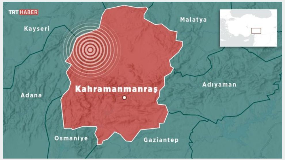 Kahramanmaraş'ta 4,7 büyüklüğünde deprem oldu