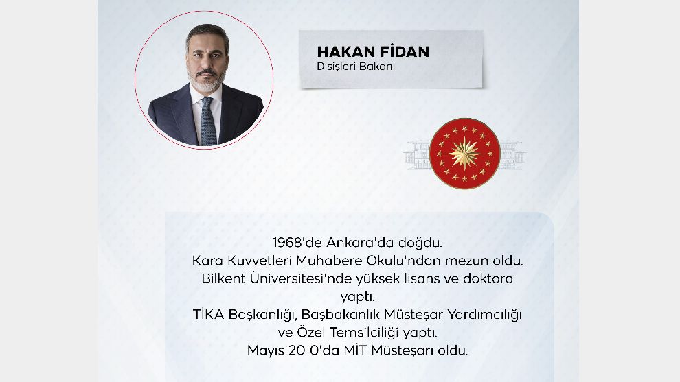 Dışişleri Bakanı Hakan Fidan