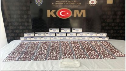 Malatya'da 1.120 adet uyuşturucu hap ele geçirildi