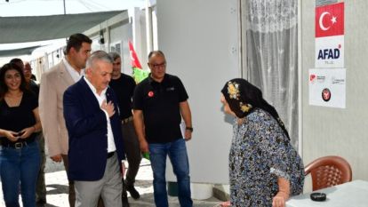 Vali Yazıcı, Konteyner Kentlerde İnceleme Yaptı