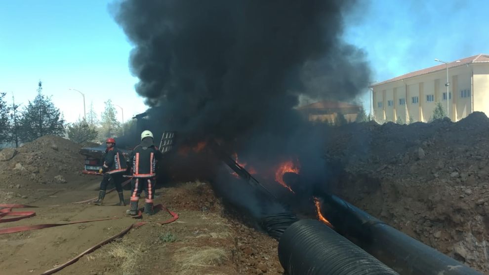 Malatya'da arıtma tesisinde yangın