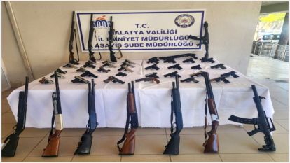 Malatya'da Polis 1 Haftada 47 Silah Ele Geçirdi