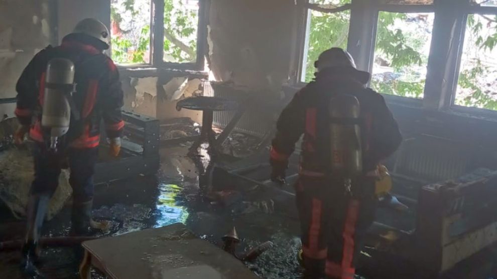 Malatya'daki yangında evin içindeki eşyalar küle dönüştü