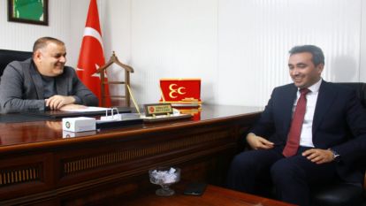 Okyay'dan MHP'ye Ziyaret ... "Gürkan'la birlikte başarılı işlere imza attı"