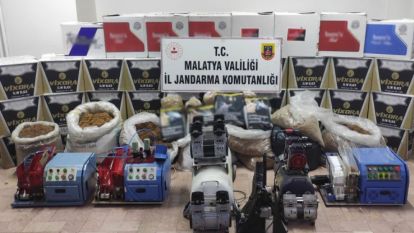 Jandarmadan Malatya'daki Kaçak Sigara İmalathanesine Operasyon