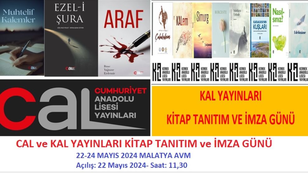 Malatya'da CAL ve KAL'dan Kitap Tanıtım ve İmza Günü