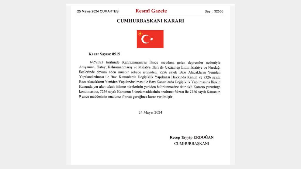 Malatya, Adıyaman, Hatay, Kahramanmaraş İçin Yeni Karar