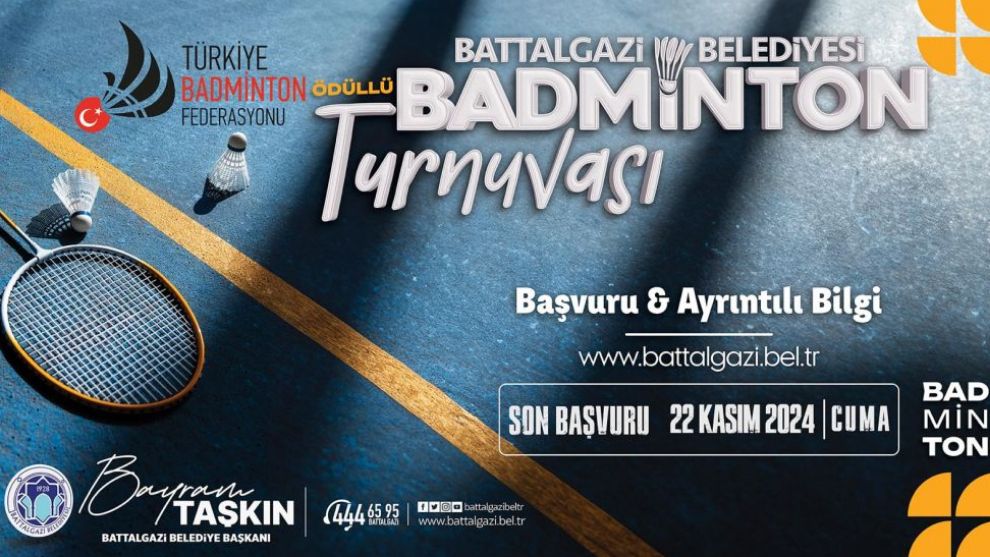 Battalgazi Belediyesi Badminton Turnuvası Düzenliyor