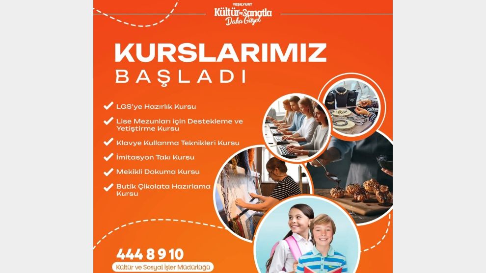 Yeşilyurt'ta  Meslek Öğrenmek İsteyenlere Büyük Fırsat