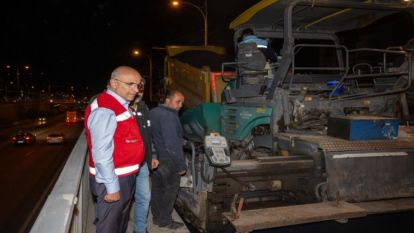 Malatya Büyükşehir'den Yan Yollara Gece Mesaisi!