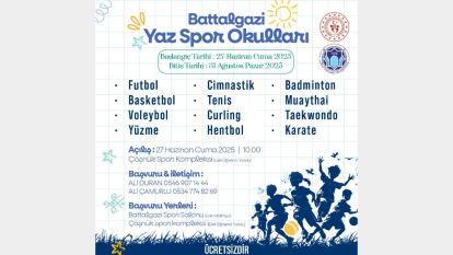 Malatya Battalgazi'de çocuklara ücretsiz yaz spor okulu