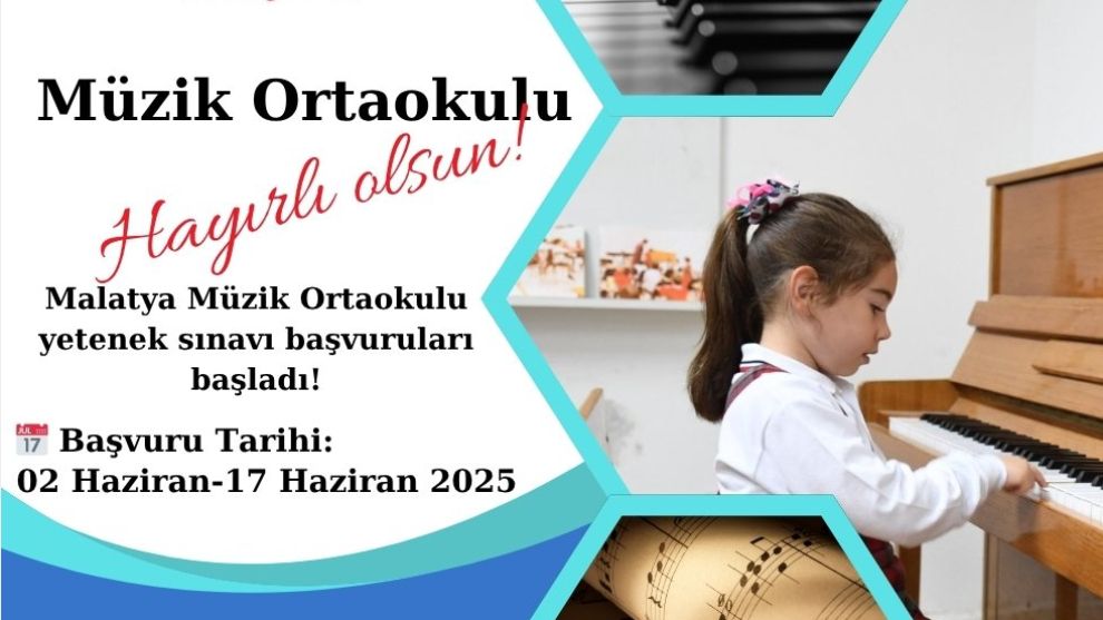 Malatya Müzik Ortaokulu Kuruldu, Başvurular Başladı