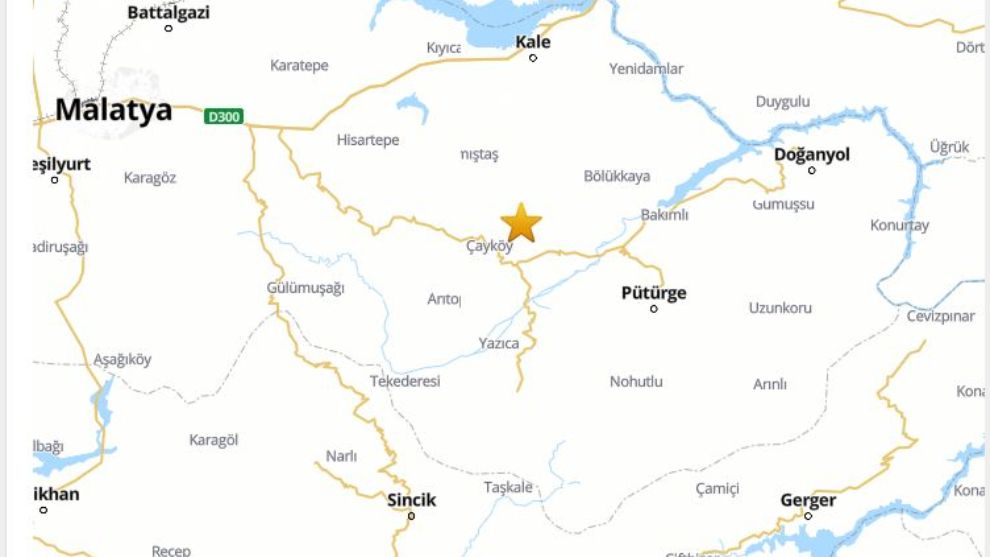 Pütürge'de Deprem: 3,9 Büyüklüğünde