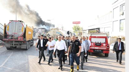Ağbaba İnşaat Yangını Kontrol Altında: Başkan Er İncelemelerde Bulundu!