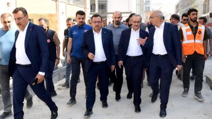 Erdoğan'ın gelişi öncesi Malatya'da çarşı ve konut projelerinde inceleme