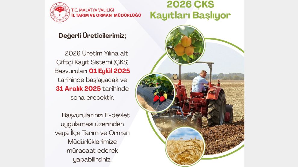Malatya'da ÇKS Başvuruları İçin Tarih Verildi