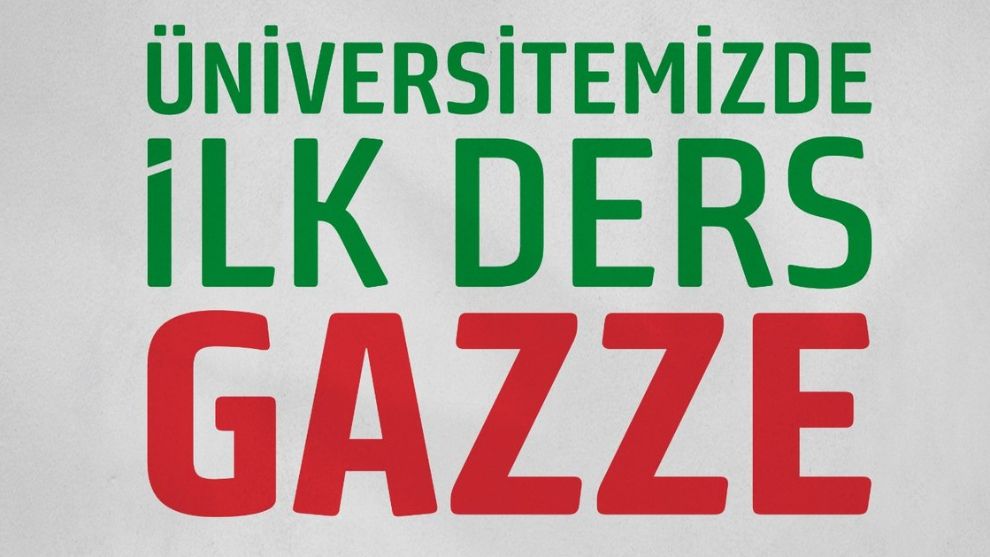 Malatya Turgut Özal Üniversitesi'nde İlk Ders Gazze