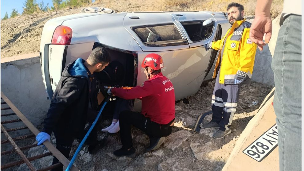 Malatya'da otomobiller takla attı, 4 kişi yaralandı