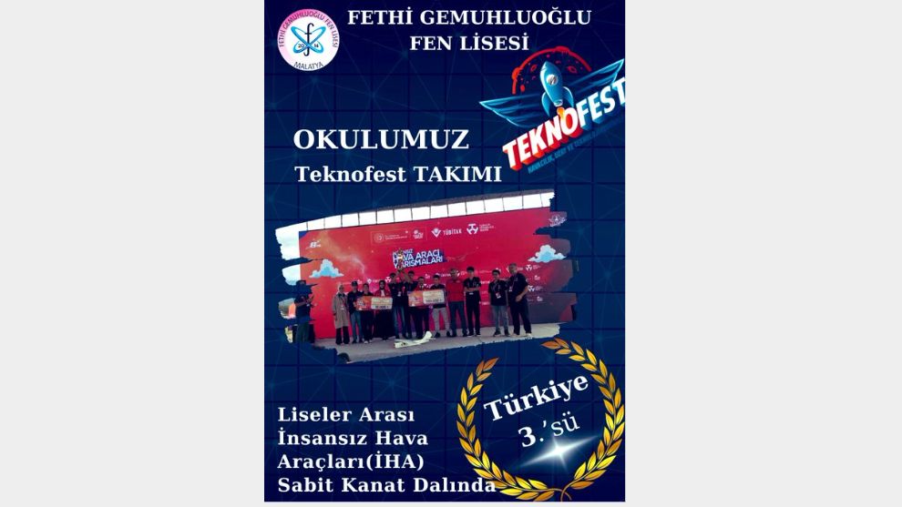 Malatya'dan Gençler TEKNOFEST'te Türkiye Üçüncüsü