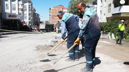 Battalgazi'de 15 Araca Çarpan Kamyon Kazasında Yol Bakımı