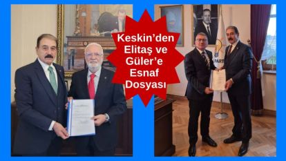 Keskin'den Elitaş ve Güler'e Esnaf Dosyası