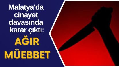 Malatya'da cinayet davasında karar çıktı: Ağır müebbet