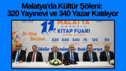 Malatya'da Kültür Şöleni: 320 Yayınevi ve 340 Yazar Katılıyor