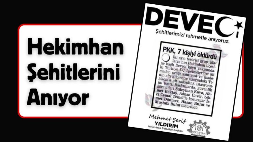 Hekimhan Şehitlerini Anıyor