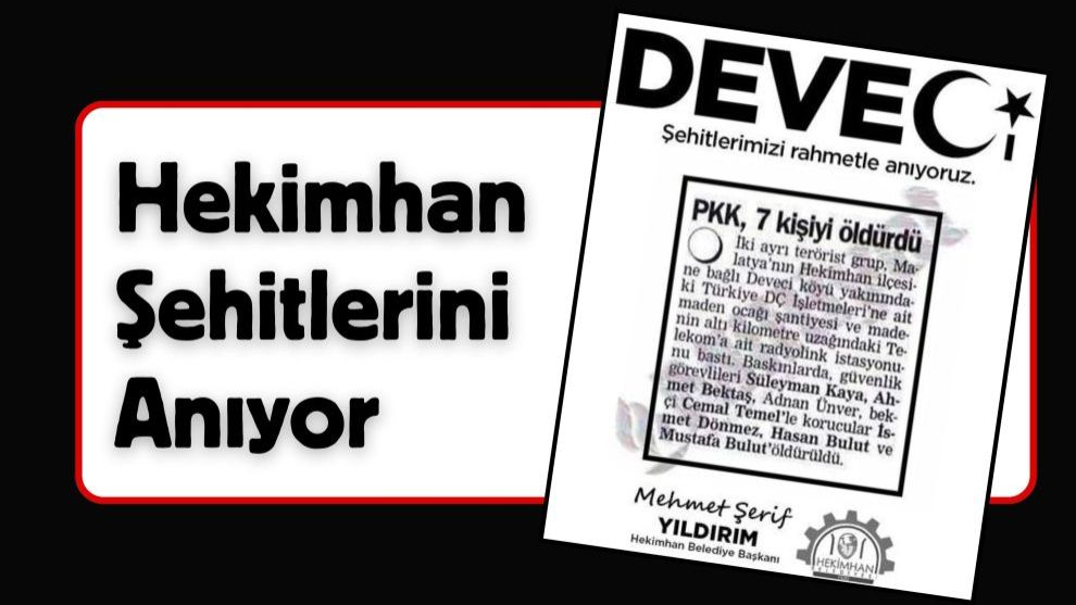 Hekimhan Şehitlerini Anıyor