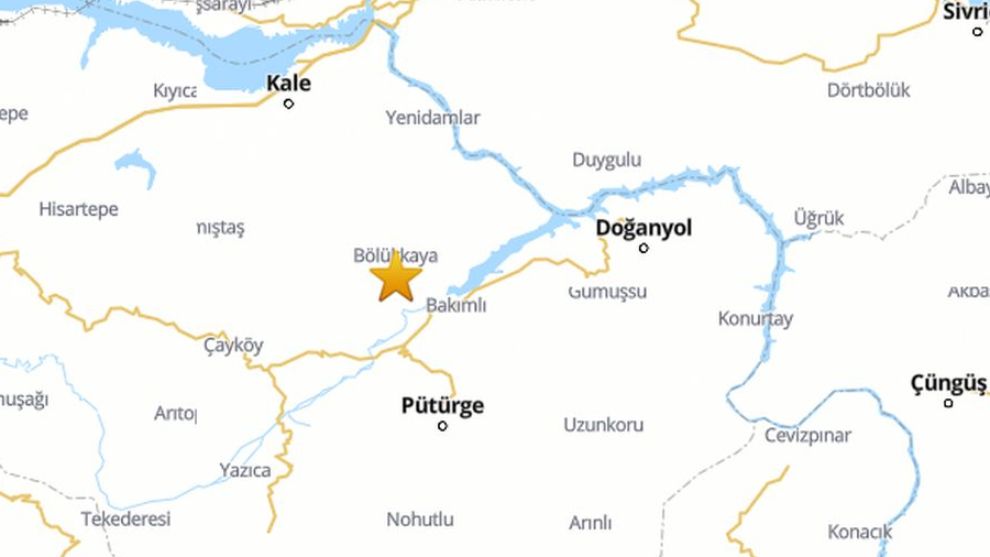 Pütürge'yi Deprem Uyandırdı