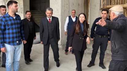 Kaymakam Nas, Devam Eden İnşaatlarda İncelemelerde Bulundu