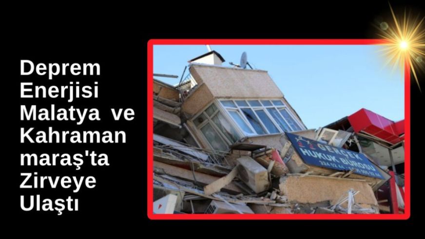 Bilimsel Çalışma: Deprem Enerjisi Malatya ve Kahramanmaraş'ta Zirveye Ulaştı