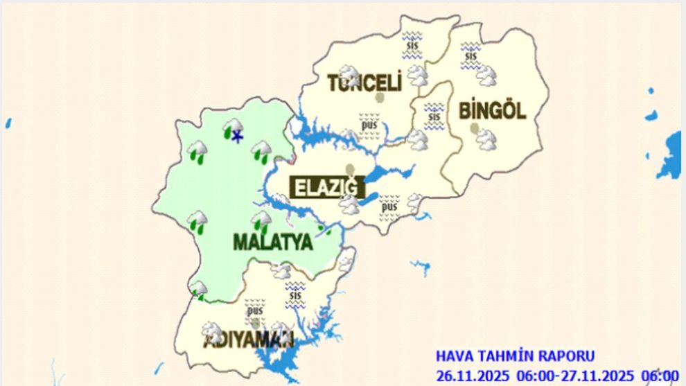 Malatya Soğuyor: Yağmur ve Karla Karışık Yağmur Bekleniyor