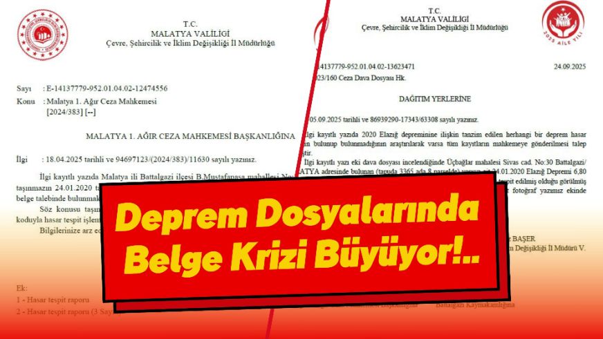 Deprem Dosyalarında Belge Krizi Büyüyor!..