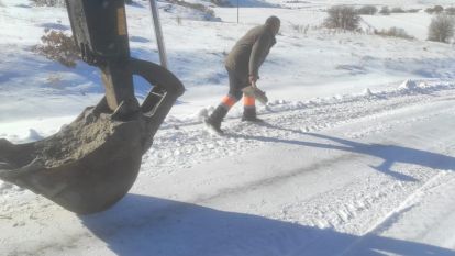 Arguvan'da Karla Mücadele Aralıksız Sürüyor