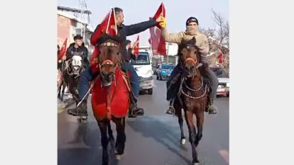  Banazı'da Bayrağa Saygı Konvoyu: Nusaybin Saldırısı Kınandı