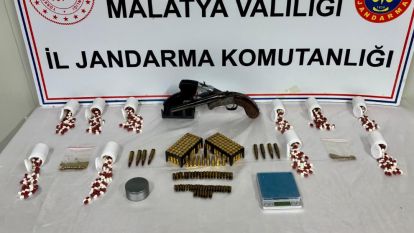 Battalgazi'de Operasyon: Tabanca, Fişekler ve Uyuşturucu Yakalandı