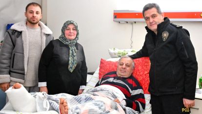 Emniyet Müdürü Kayhan Ay'dan Şehit Babasına Hastane Ziyareti