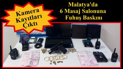 Malatya'da 6 Masaj Salonuna Fuhuş Baskını: Kamera Kayıtları Çıktı