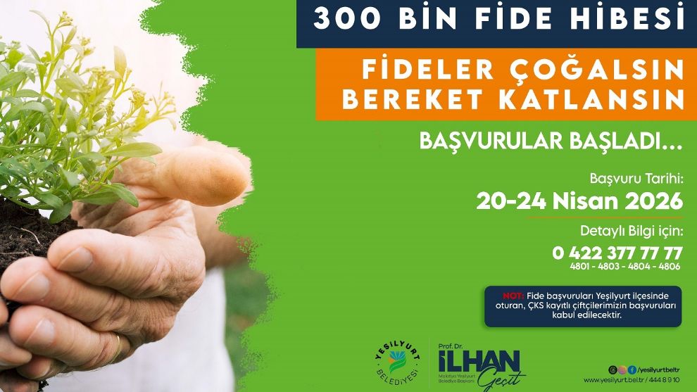 Yeşilyurt Belediyesinden Çiftçilere 300 Bin Adet Fide Desteği
