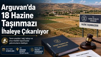 Arguvan'da 18 Hazine Taşınmazı İhaleye Çıkarılıyor