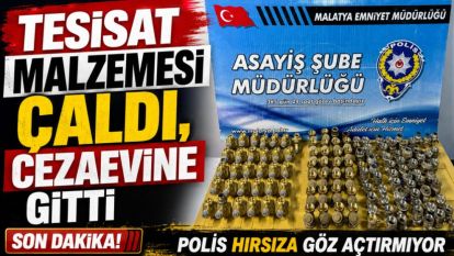 Tesisat malzemesi çaldı, cezaevine gitti