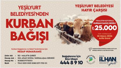 Yeşilyurt'ta vekâleten kurban bağışı kampanyası başladı