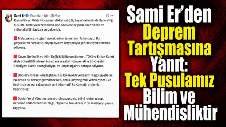 Sami Er'den Deprem Tartışmasına Yanıt: Tek Pusulamız Bilim ve Mühendisliktir