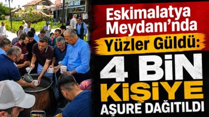Eskimalatya Meydanı'nda Yüzler Güldü: 4 Bin Kişiye Aşure Dağıtıldı